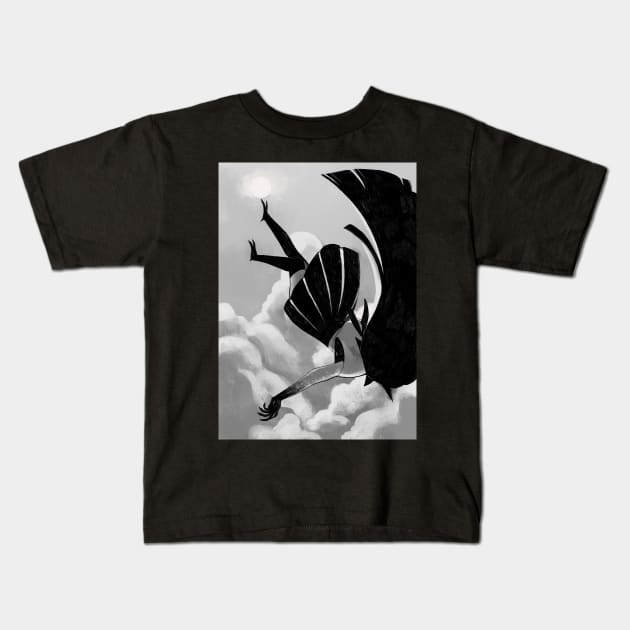 Skyfalling Kids T-Shirt by rosywhitey